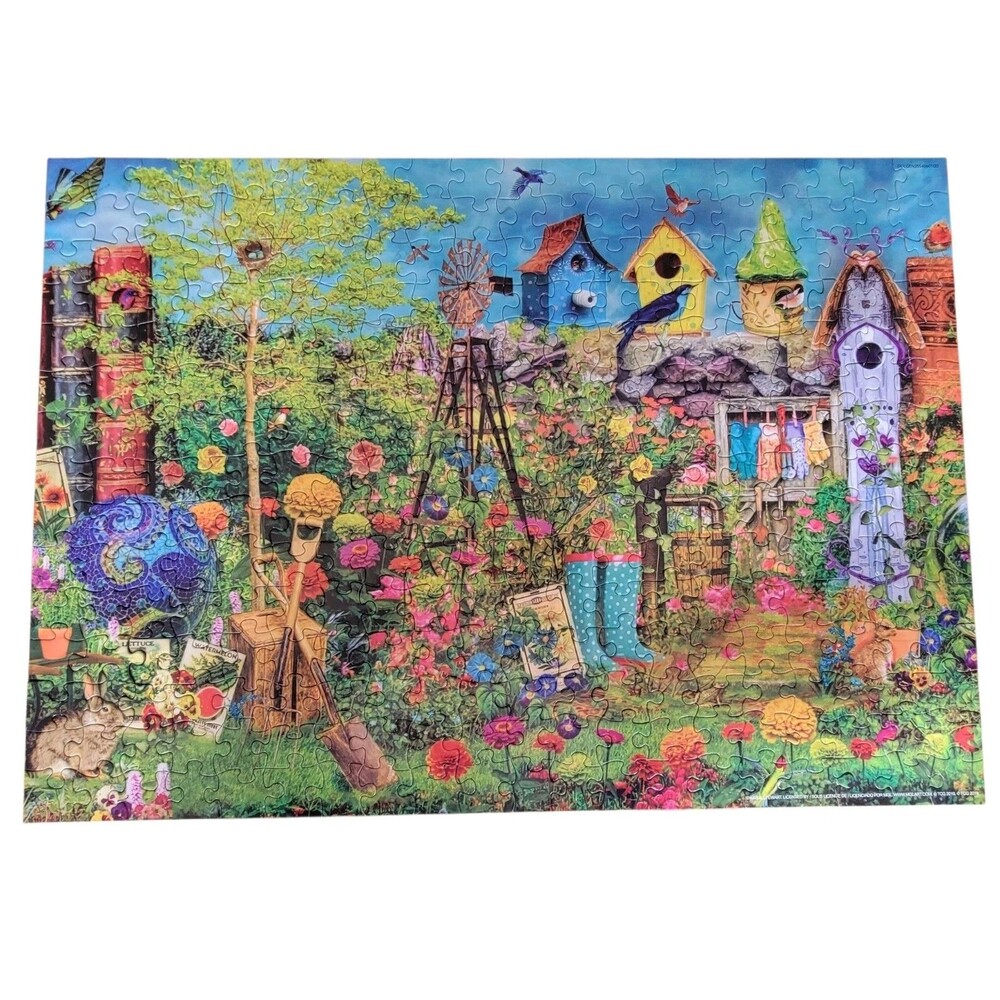 Sure-Lox 300 Piece Jigsaw Puzzle Brights Flower Gardening Birds Complete